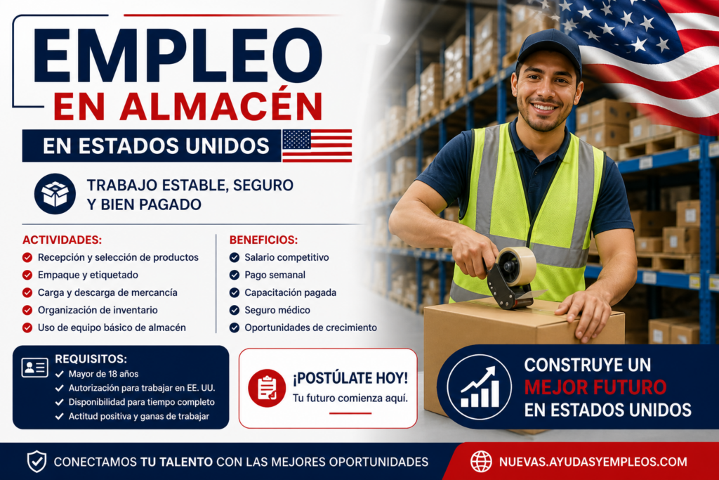 empleo en almacén Estados Unidos